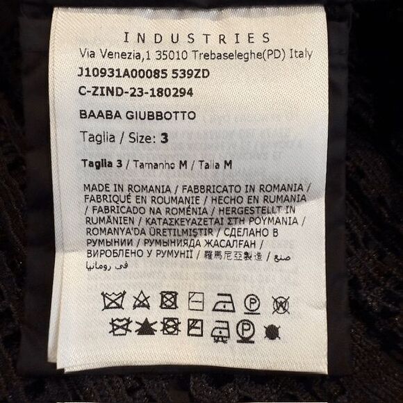 NWOT MONCLER  AUTHENTICATED Baaba Crocheted Lace Trimmed Nylon Parka Large (3) - Picture 10 of 16